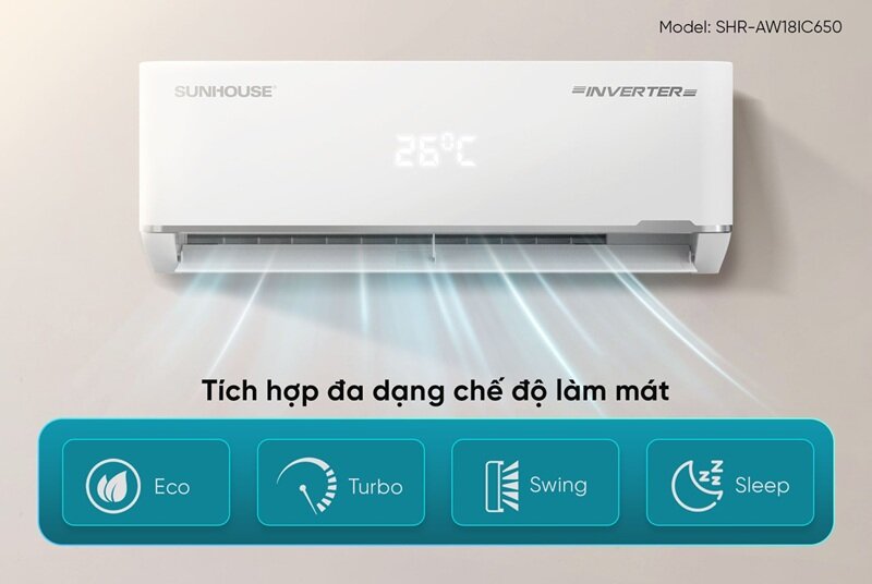 Đánh giá điều hòa Sunhouse SHR-AW18IC650: Tiết kiệm điện, lọc không khí tốt mà giá rẻ bất ngờ!